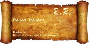 Rapos Róbert névjegykártya